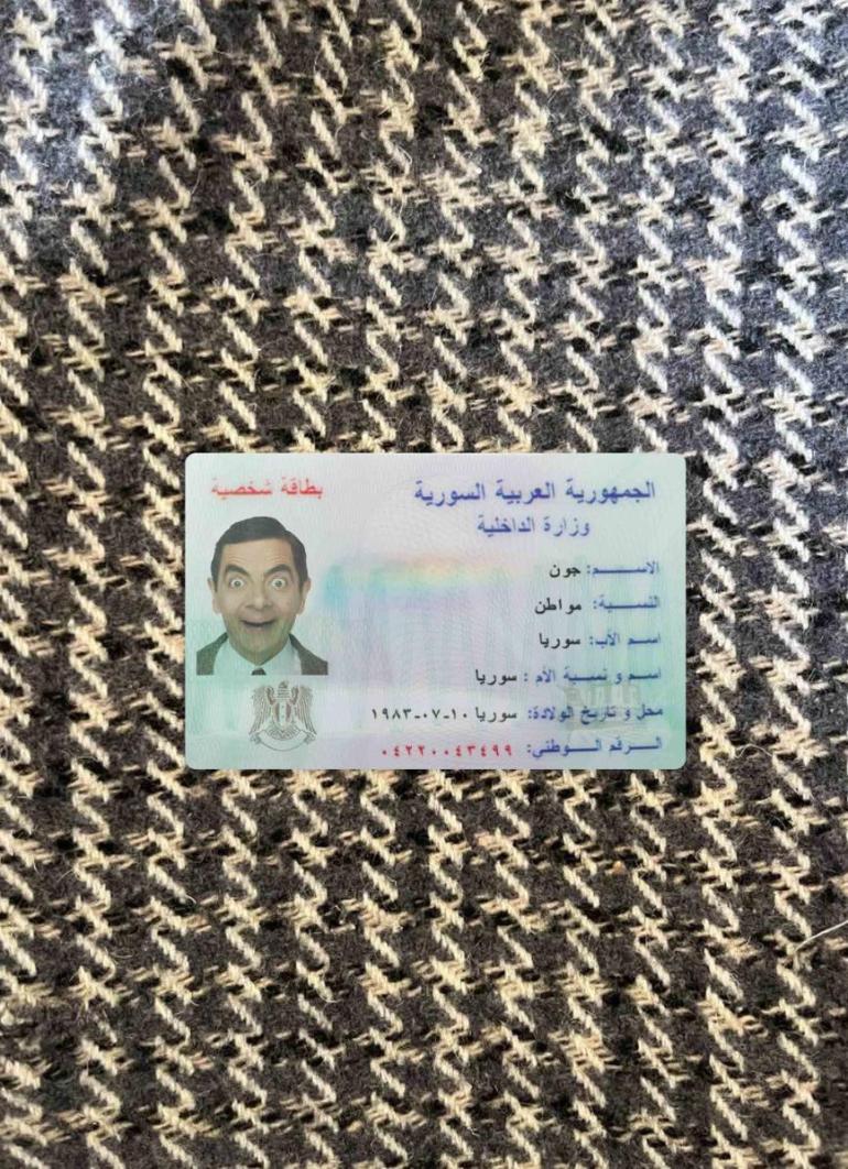 Printable Syria ID photolook sample